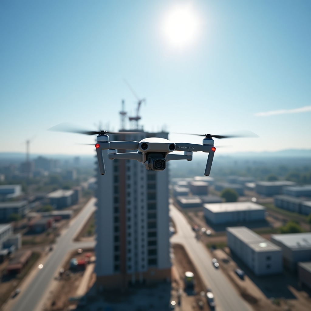 Monthly aerial capture session documenting construction progress